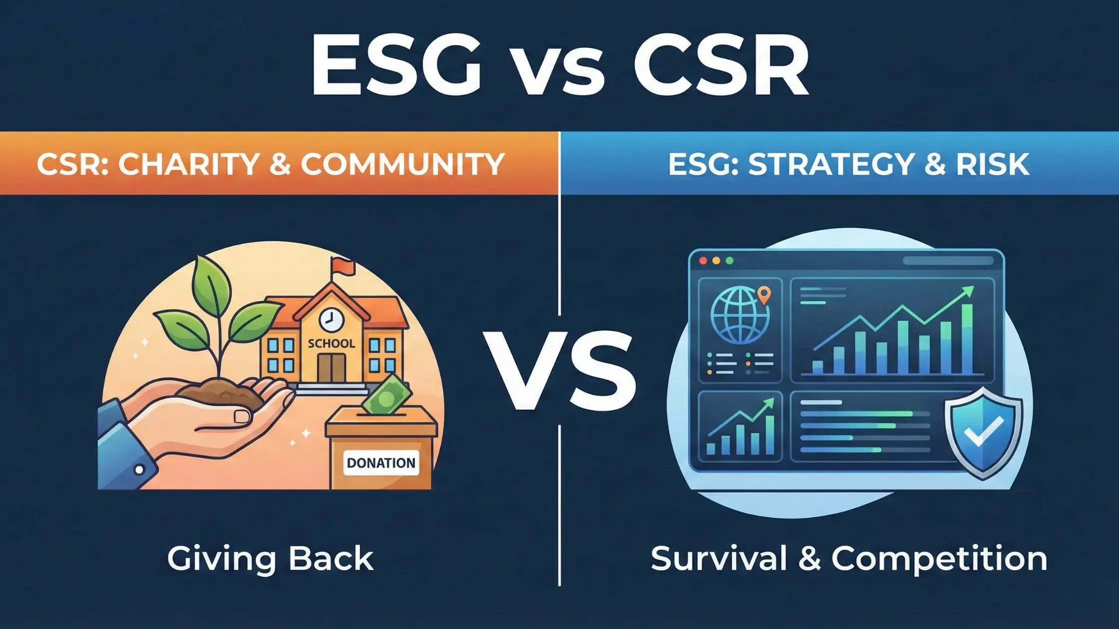 ESG vs CSR: Stop Confusing Charity with Strategy